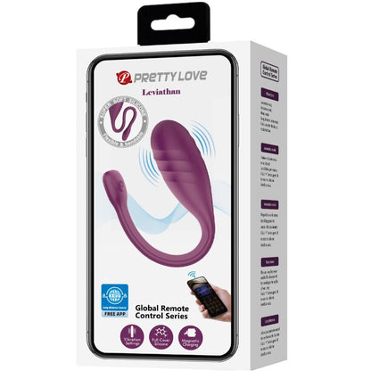 Comprar Pretty Love Leviathan Morado – Vibrador Recargable Con Control App Para Libertad Sensual-Noxtic