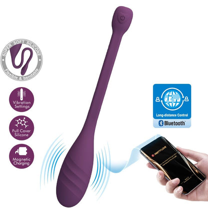 Comprar Pretty Love Leviathan Morado – Vibrador Recargable Con Control App Para Libertad Sensual-Noxtic