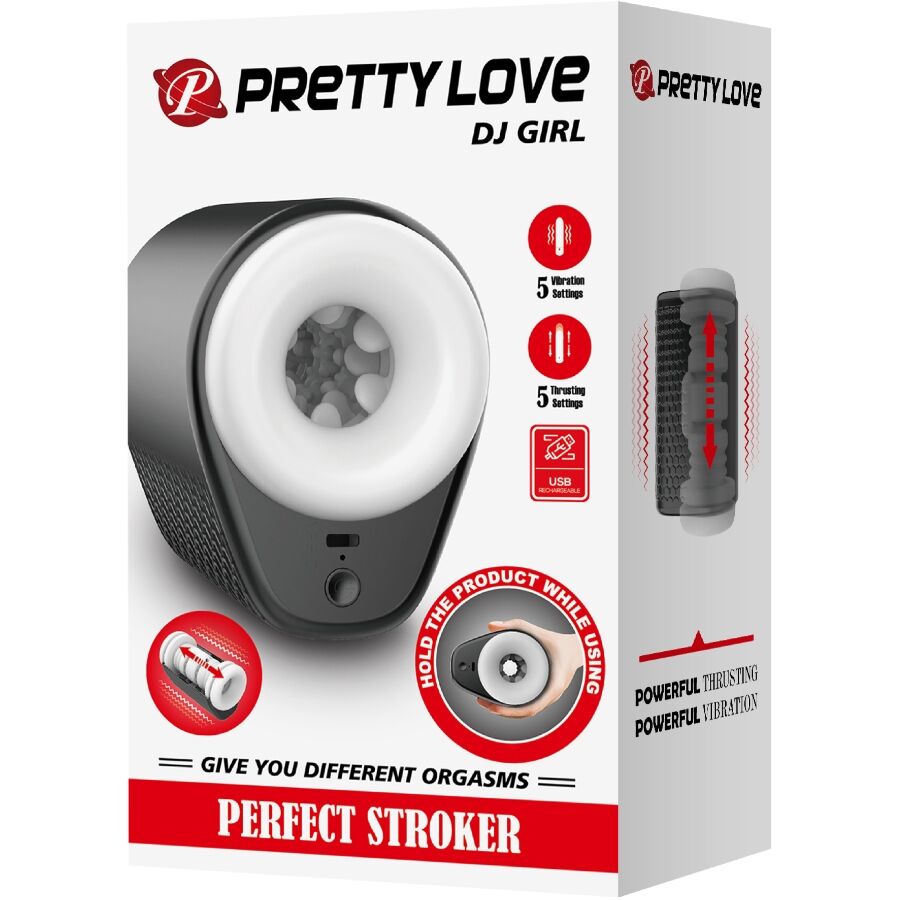 Pretty Love DJ Girl – Masturbador Masculino Con Vibración Y 5 Configuraciones Para Placer Personalizado
