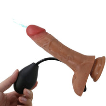 PRETTY LOVE - UNIVERSAL HARNESS BRIEFS WITH VIBRATING AND SQUIRTING DILDO 15.5 CM MULATTO