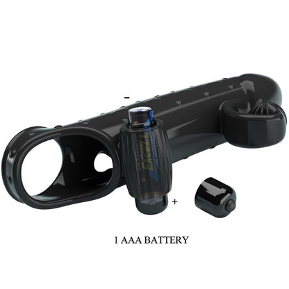 Guaina vibrante per pene ROMANCE Black – Stimolatore ergonomico per un piacere personalizzato