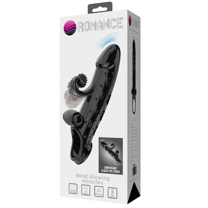 Guaina vibrante per pene ROMANCE Black – Stimolatore ergonomico per un piacere personalizzato