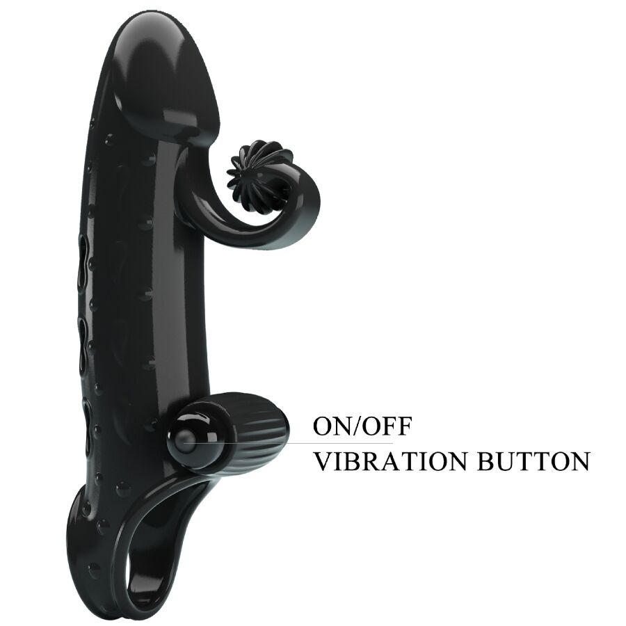 Guaina vibrante per pene ROMANCE Black – Stimolatore ergonomico per un piacere personalizzato