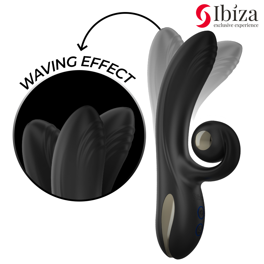 IBIZA - VIBRADOR TWISTER CON ESTIMULADOR CURVE Y VIBRO-ROTACIÓN