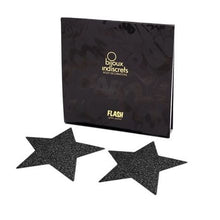 Comprar BIJOUX Indiscrets Pezoneras Flash Estrella Negro – Decoraciones Corporales Reutilizables Con Brillos Deslumbrantes-Noxtic