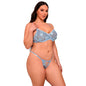 SUBBLIME - 957629 CONJUNTO SUJETADOR Y PANTIES CON BORDADOS DE FLORES CELESTE S/M