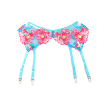 SUBBLIME - 957643 CONJUNTO SUJETADOR Y LIGUERO CON BORDADOS DE FLORES ROSAS S/M