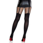 LEG AVENUE - MALLAS EFECTO LIGUERO CON DETALLE DE ENCAJE NEGRO