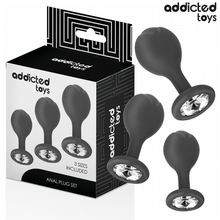 ADDICTED TOYS - SET DE 3 PLUG SILICONA ANAL CON JOYA