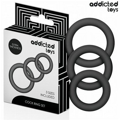ADDICTED TOYS - SET DE ANILLOS SILICONA MODELO 1