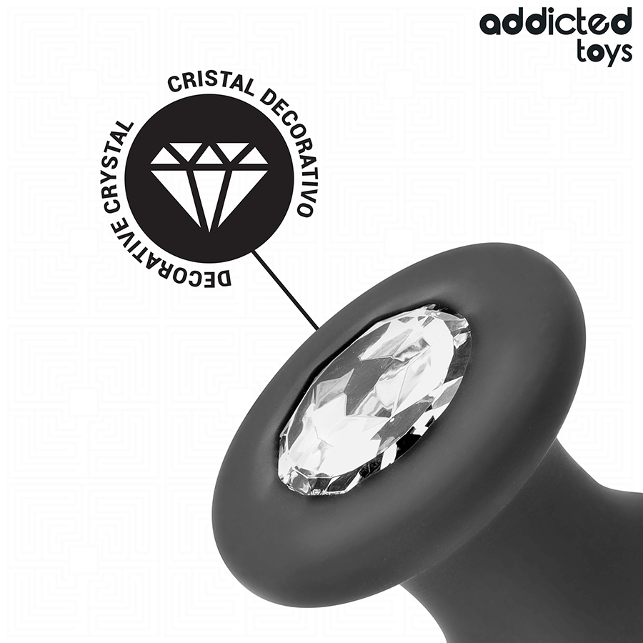 ADDICTED TOYS - PLUG ANAL CON JOYA SILICONA TALLA M 10,4 CM