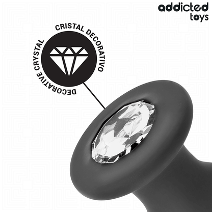 ADDICTED TOYS - PLUG ANAL CON JOYA SILICONA TALLA L 12,6 CM