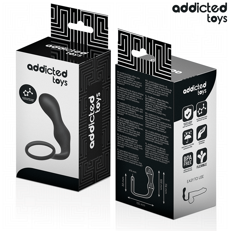 ADDICTED TOYS - PLUG ANAL CON ANILLO SILICONA MODELO 3
