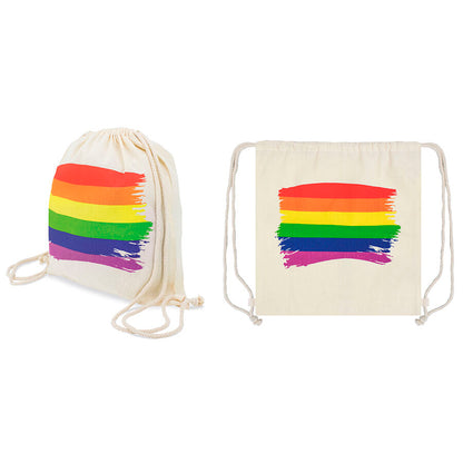 Pride Mochila Algodón Bandera – Mochila Ecológica Con Diseño Inclusivo Para Celebrar La Diversidad
