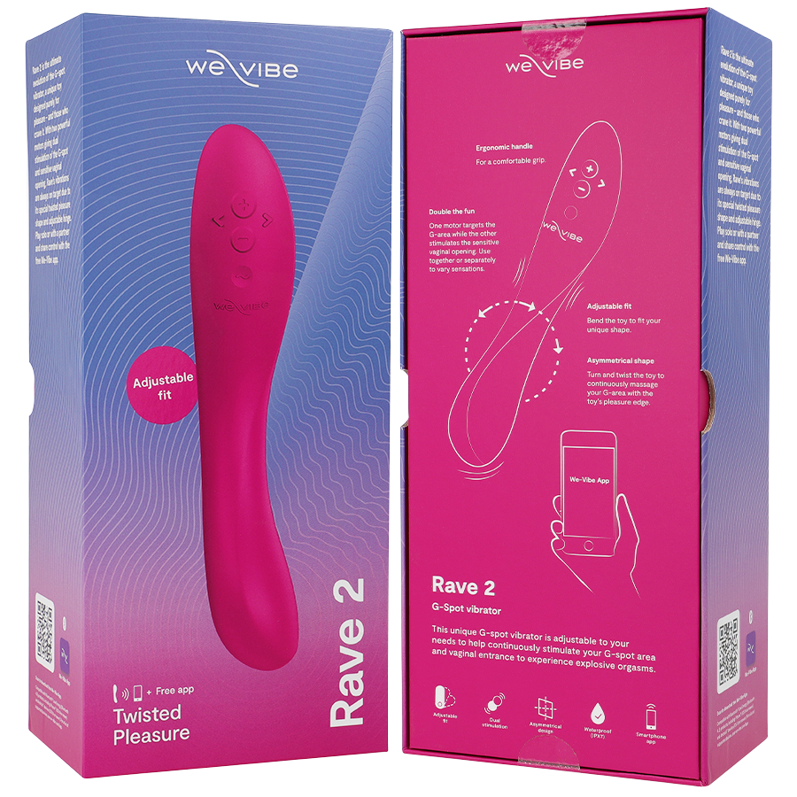 We-Vibe Rave 2 Vibrador Punto G Azul – Vibrador Recargable Con Diseño Ergonómico