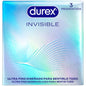 DUREX - PRESERVATIVOS INVISIBLE ULTRA FINO 3 UNIDADES