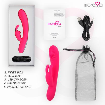 MORESSE Gino Masajeador Recargable – Vibrador De Silicona Médica Con Distribución Optimizada De Vibraciones