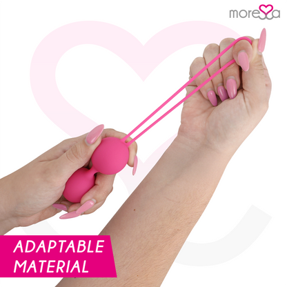 MORESSA Osian Two Allenamento del Pavimento Pelvico – Palline di Kegel in Silicone Ipoallergenico per il Benessere Sensuale