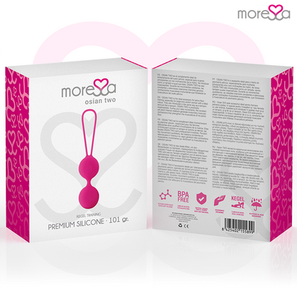 MORESSA Osian Two Allenamento del Pavimento Pelvico – Palline di Kegel in Silicone Ipoallergenico per il Benessere Sensuale