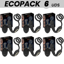 ECOPACKS 6 UDS - IBIZA WIGGLE PLUG ANAL ROTADOR CONTROL REMOTO CON VIBRO-PERINEO Y ANILLAS POTENCIADORAS DE PENE