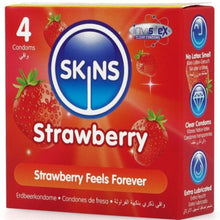 SKINS - PRESERVATIVOS PREMIUM SABOR FRESA PACK 4