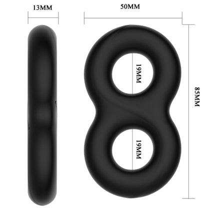 CRAZY BULL Anello doppio in silicone medico – Comodo e perfetto per i giochi sessuali