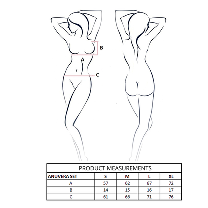 PASSION - ANUVERA SET SUJETADOR + TANGA BLANCO S/M