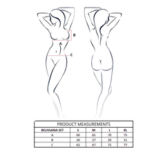 PASSION - BELISSANA SET SUJETADOR + TANGA AZUL S/M