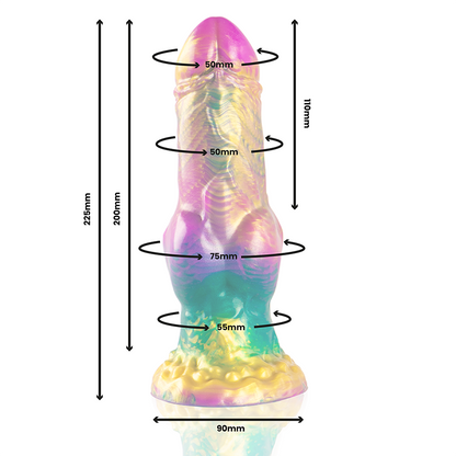 EPIC Iris Dildo Arcoíris – Silicona Hipoalergénica Para Una Experiencia Confiable