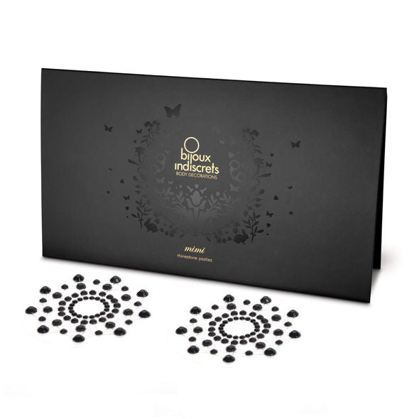 BIJOUX Indiscrets Mimi Negro – Cubre Pezones Brillantes Para Un Toque Sensual