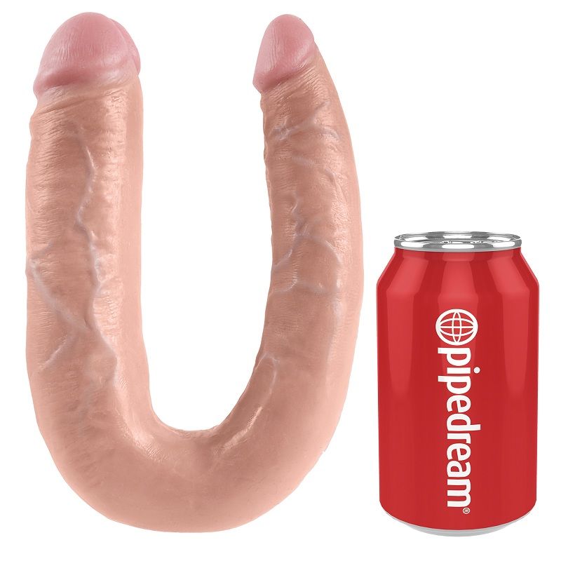 KING COCK Dildo Doble Con Tacto Realista – Fabricado A Mano Sin Latex Para Experiencia Confortable