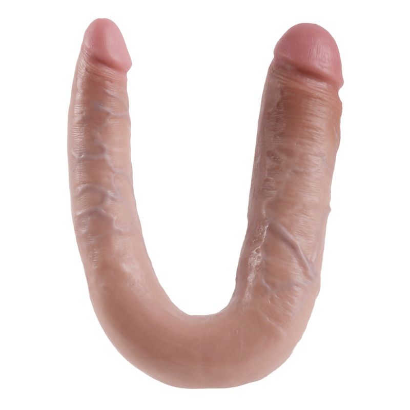 KING COCK Dildo Doble Con Tacto Realista – Fabricado A Mano Sin Latex Para Experiencia Confortable