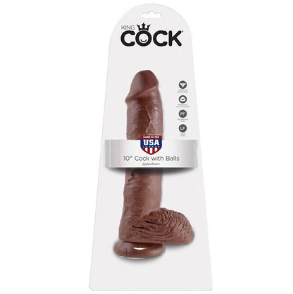 KING COCK - 10 PENE REALÍSTICO MARRÓN 26.5 CM