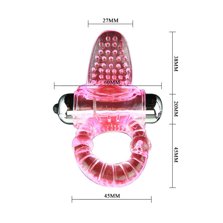 BAILE Sweet Abs Anello Vibrante Rosa – Design Ergonomico con Stimolatore per un Maggiore Piacere