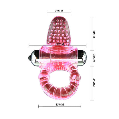 BAILE Sweet Abs Anello Vibrante Rosa – Design Ergonomico con Stimolatore per un Maggiore Piacere