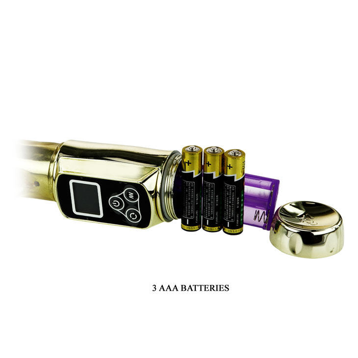 BAILE Rabbit Siberia Passion Gold – Vibratore a doppia rotazione con sfere metalliche per un piacere personalizzato