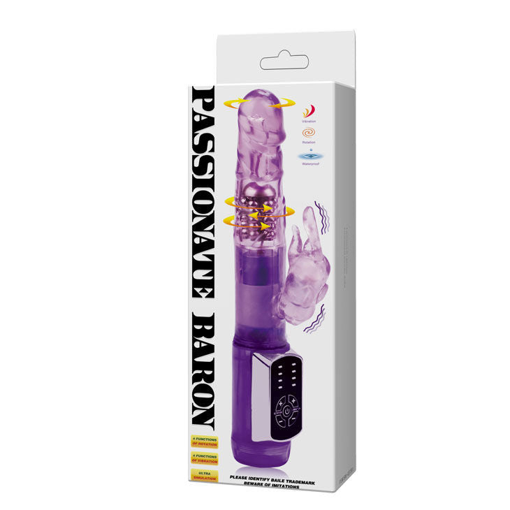 BAILE US Rabbit Passion Baron – Vibratore con pannello touch retroilluminato e sfere metalliche stimolanti
