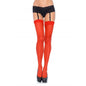 Comprar LEG AVENUE Medias Rojas – Elegancia Simple Con Diseño Delicado y Translucido-Noxtic