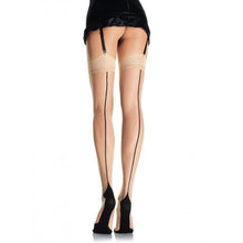 Comprar LEG AVENUE Medias Nude Con Tacón Cubano – Diseño Elegante Con Costura Trasera Ajustable-Noxtic