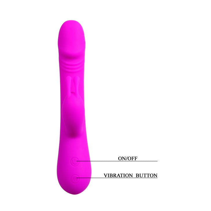 Vibratore Flirtation PRETTY LOVE con Coniglio Clement – Design Ergonomico con 30 Funzioni di Vibrazione
