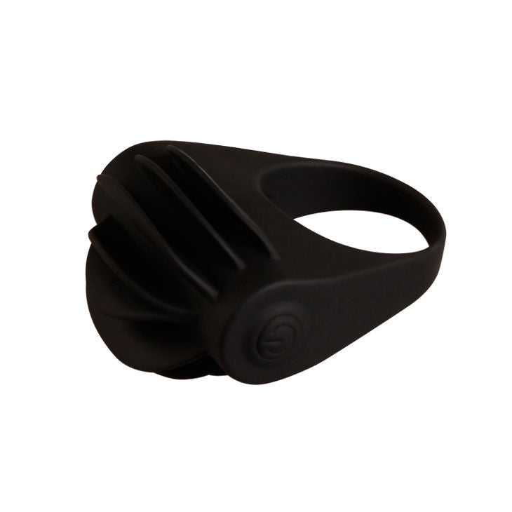 Pretty Love Chester Anillo Vibrador Negro – Silicona Médica Con Bala Vibradora Fácil De Usar