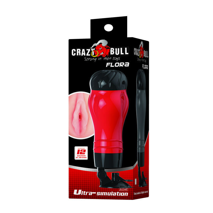 CRAZY BULL Flora Masturbador Con Base – Diseño Reutilizable Y Lavable Para Uso En Ducha