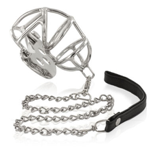 HARD METAL - METAL CHASTITY RING WITH STRAP
