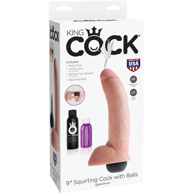 Comprar KING COCK Pene Realístico 22.86 CM – Diseño Ultra Realista Con Simulador De Semen-Noxtic