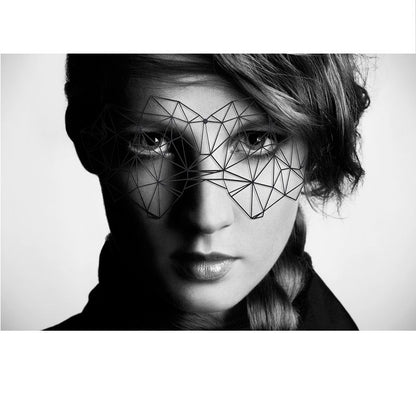 BIJOUX Máscara Kristine – Máscara De Vinilo Con Adhesivos Reutilizables Para Noche De Seducción