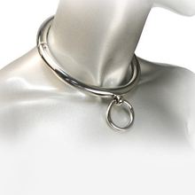 Comprar Metal Hard Collar Con Argolla 18cm – Collar De Metal Cromado Con Diseño Elegante Para Uso Diario-Noxtic