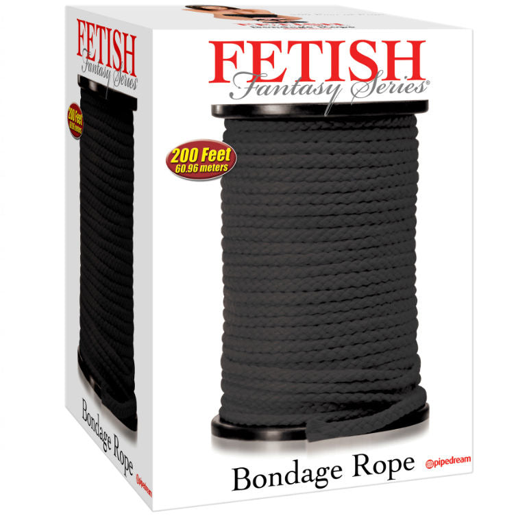 Corda di seta nera Fetish Fantasy Series 60 metri – Ideale per bondage in stile Shibari