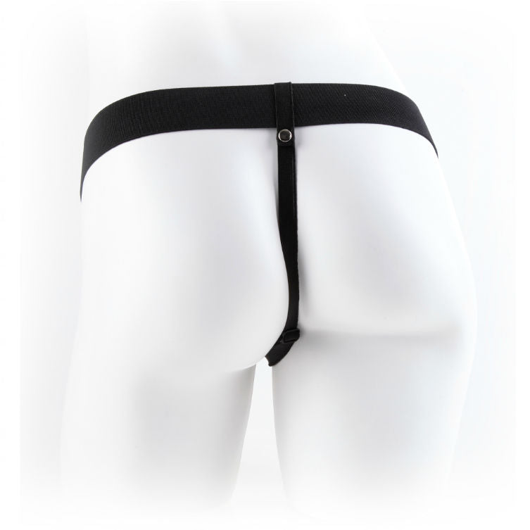 FETISH FANTASY SERIES - 9 HOLLOW STRAP-ON WITH BALLS 22.9CM NATURAL-FETISH FANTASY SERIES-Noxtic