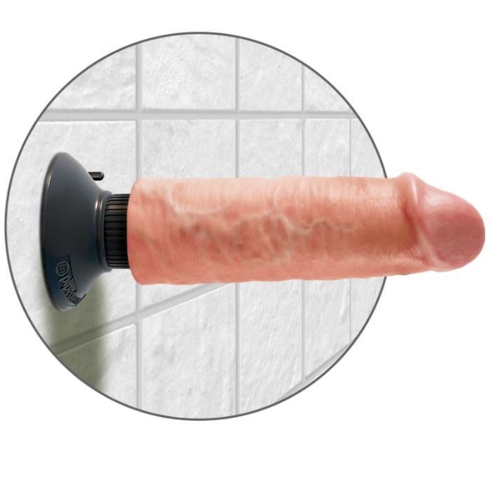 KING COCK Dildo Vibrante 15,24 CM Naturale – Design Realistico per un'Esperienza Unica