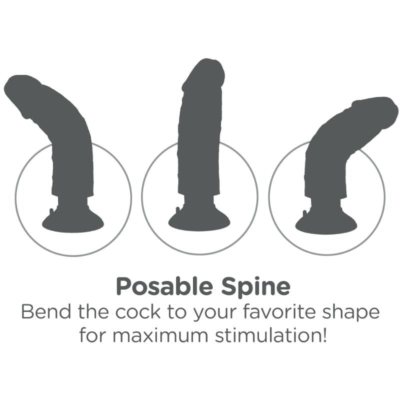 KING COCK Dildo Vibrante 15,24 CM Naturale – Design Realistico per un'Esperienza Unica